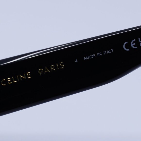 Celine CL40297U 01A Sunglasses Black Square Frame, Smoke Lenses - Picture 6 of 9